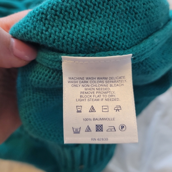 Lands' End Drifter Pullover Sweater Teal Men's Large - Picture 7 of 7